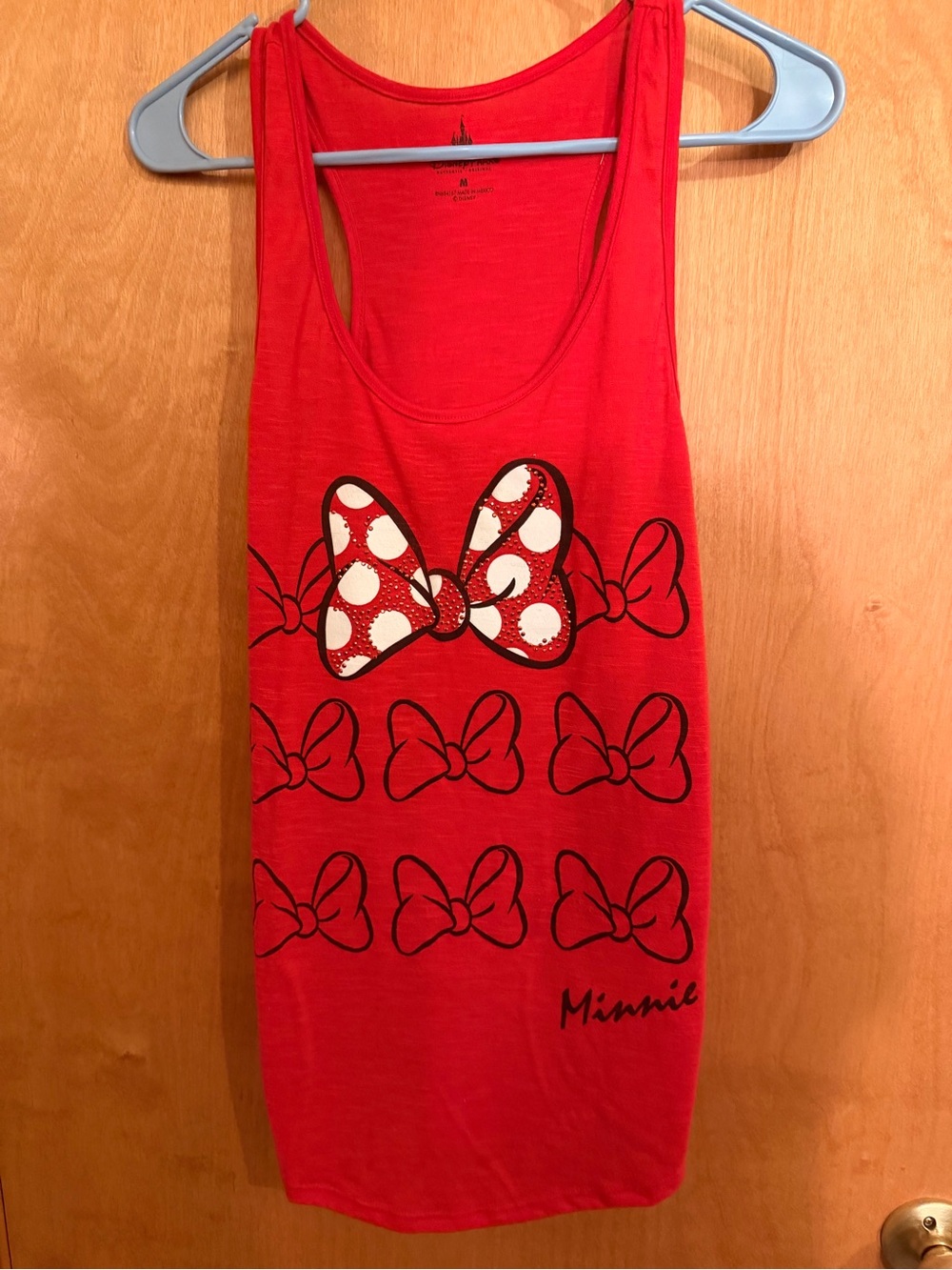 Minnie Mouse Red Bow Tank Disney Parks Authentic Size M